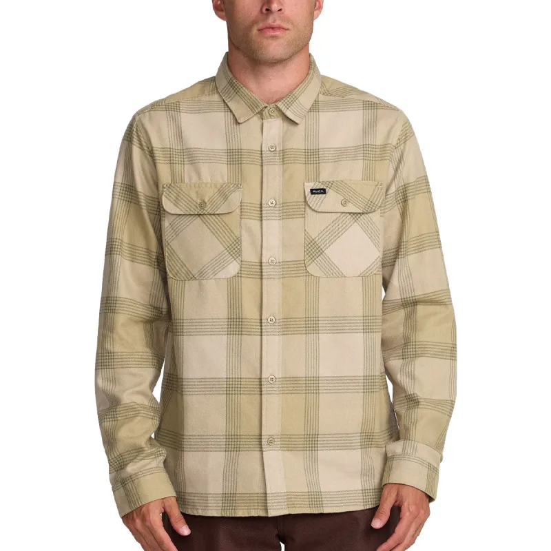 RVCA Thatll Work Flannel Shirt - Light Khaki sold by CCS