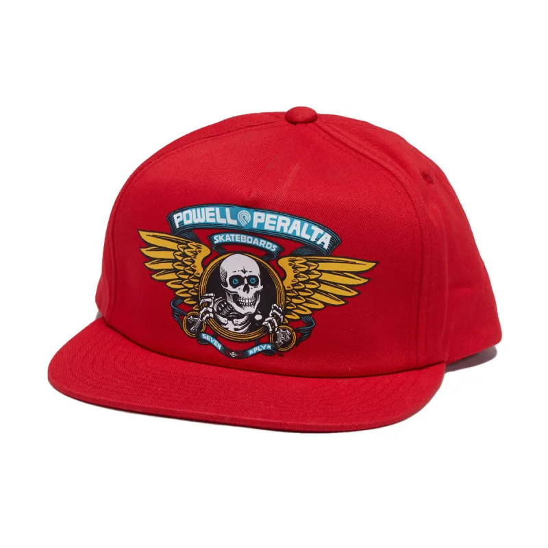 Powell-Peralta Winged Ripper Snapback Hat - Red sold by CCS