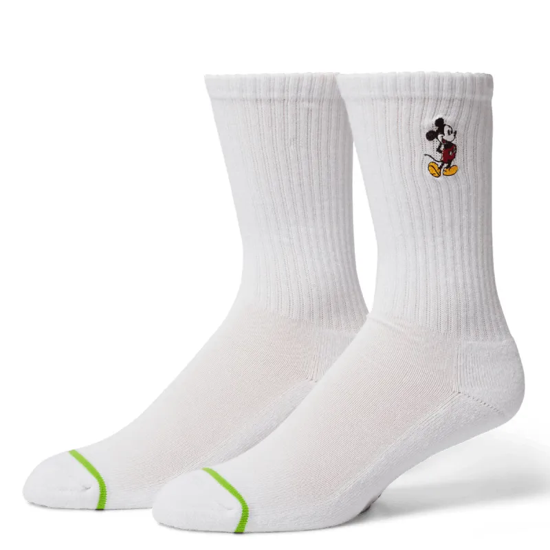 HUF x Mickey Mouse Classic Crew Socks - White sold by CCS