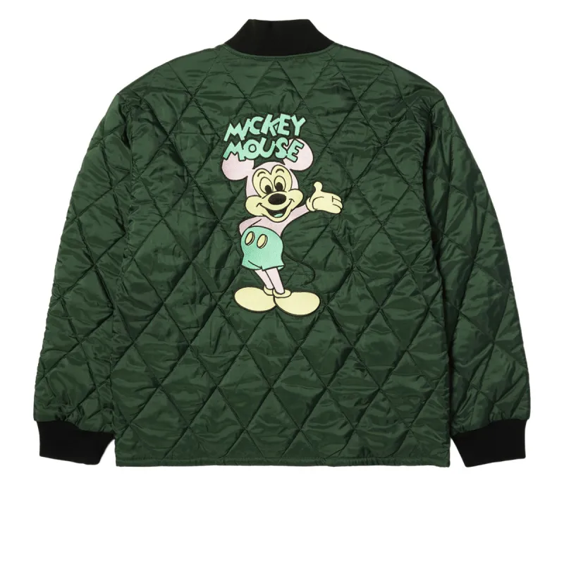 HUF x Mickey Mouse Quilted Work Jacket - Forest Green sold by CCS