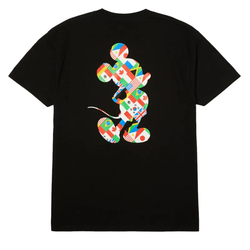 HUF x Mickey Mouse World Tour Silhouette T-Shirt - Black sold by CCS