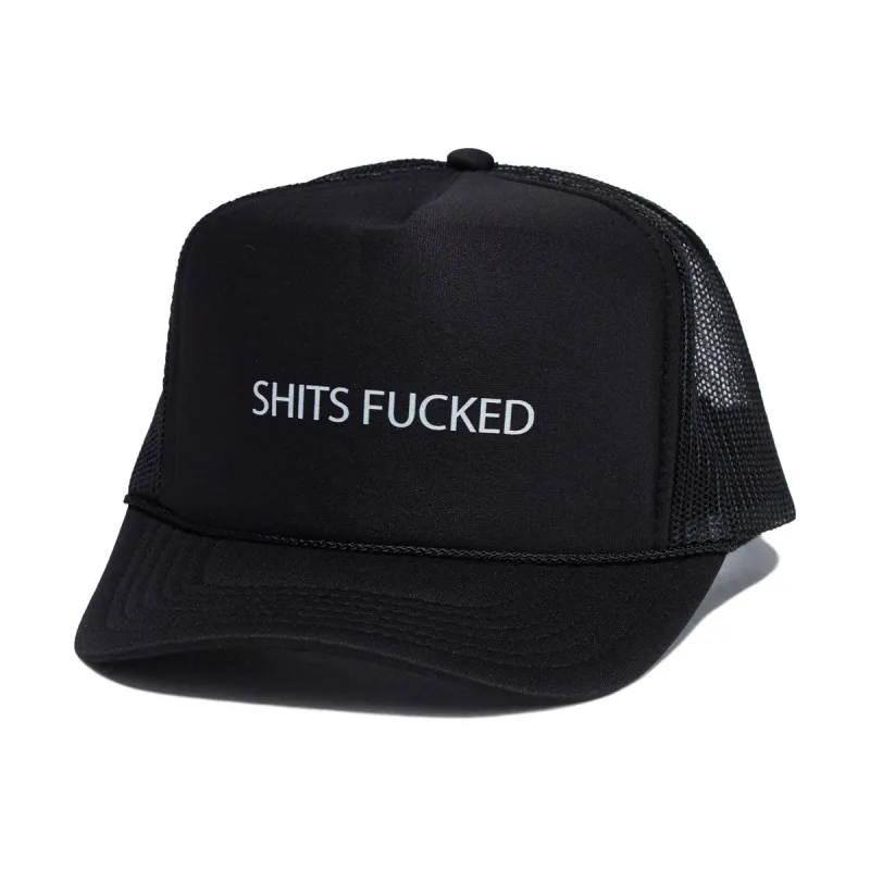 Designer Trash Shits Fucked Trucker Hat - Black sold by CCS