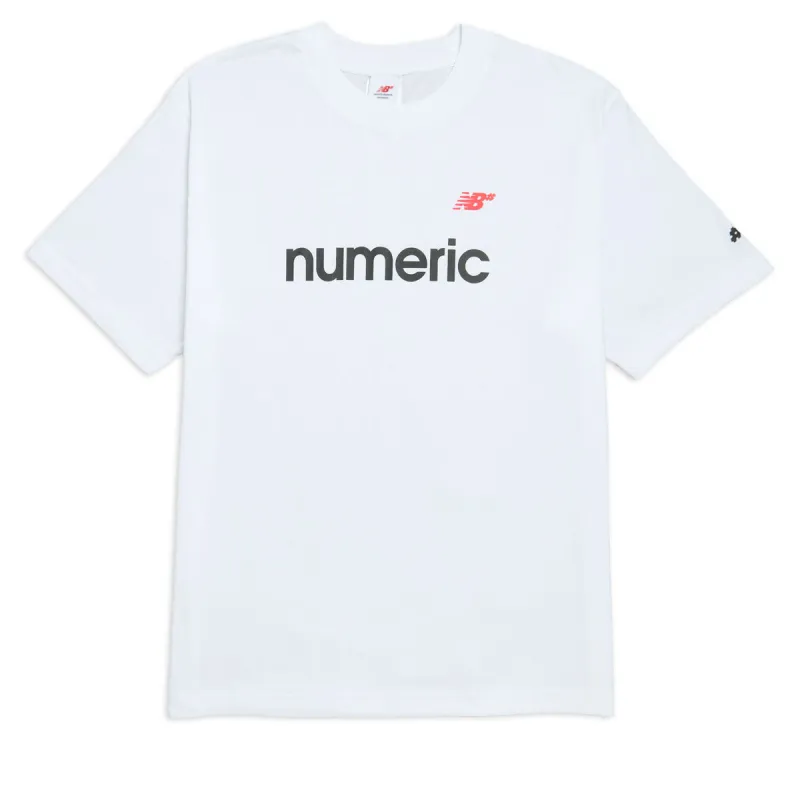 New Balance Numeric Linear Logo T-Shirt - White sold by CCS