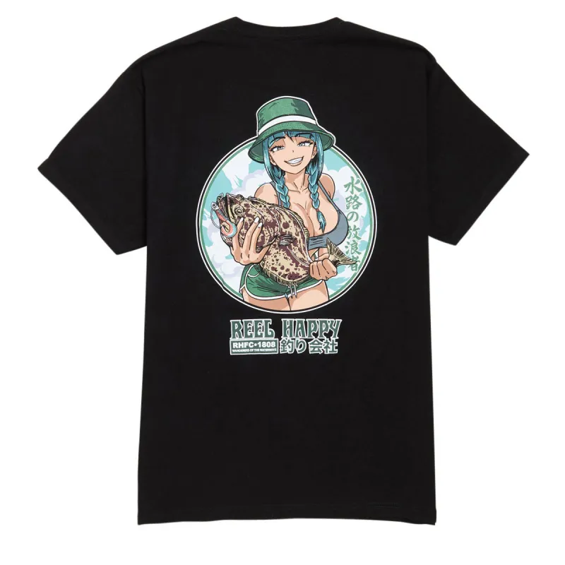 Reel Happy Hirame T-Shirt - Black sold by CCS