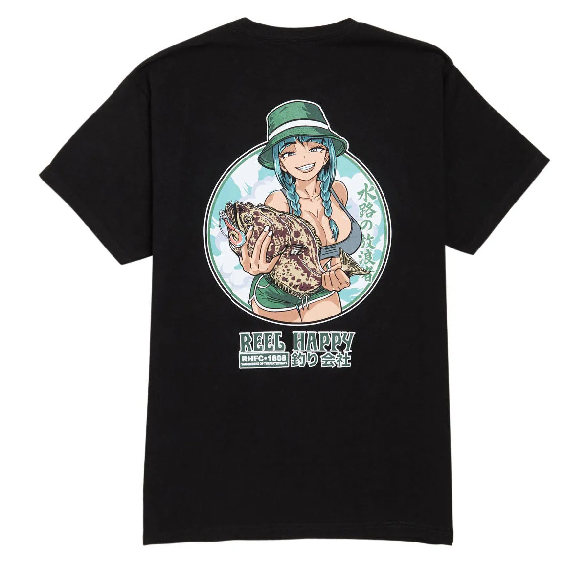 Reel Happy Hirame T-Shirt - Black sold by CCS