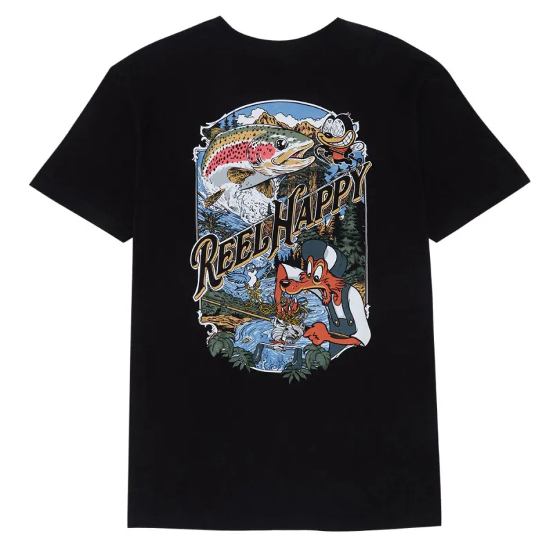 Reel Happy Birds Nest T-Shirt - Black made by CCS