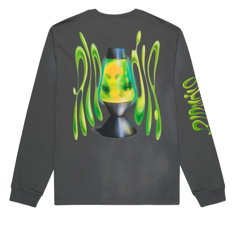 RIPNDIP Lava Lamp Long Sleeve T-Shirt - Charcoal Vintage Wash sold by CCS