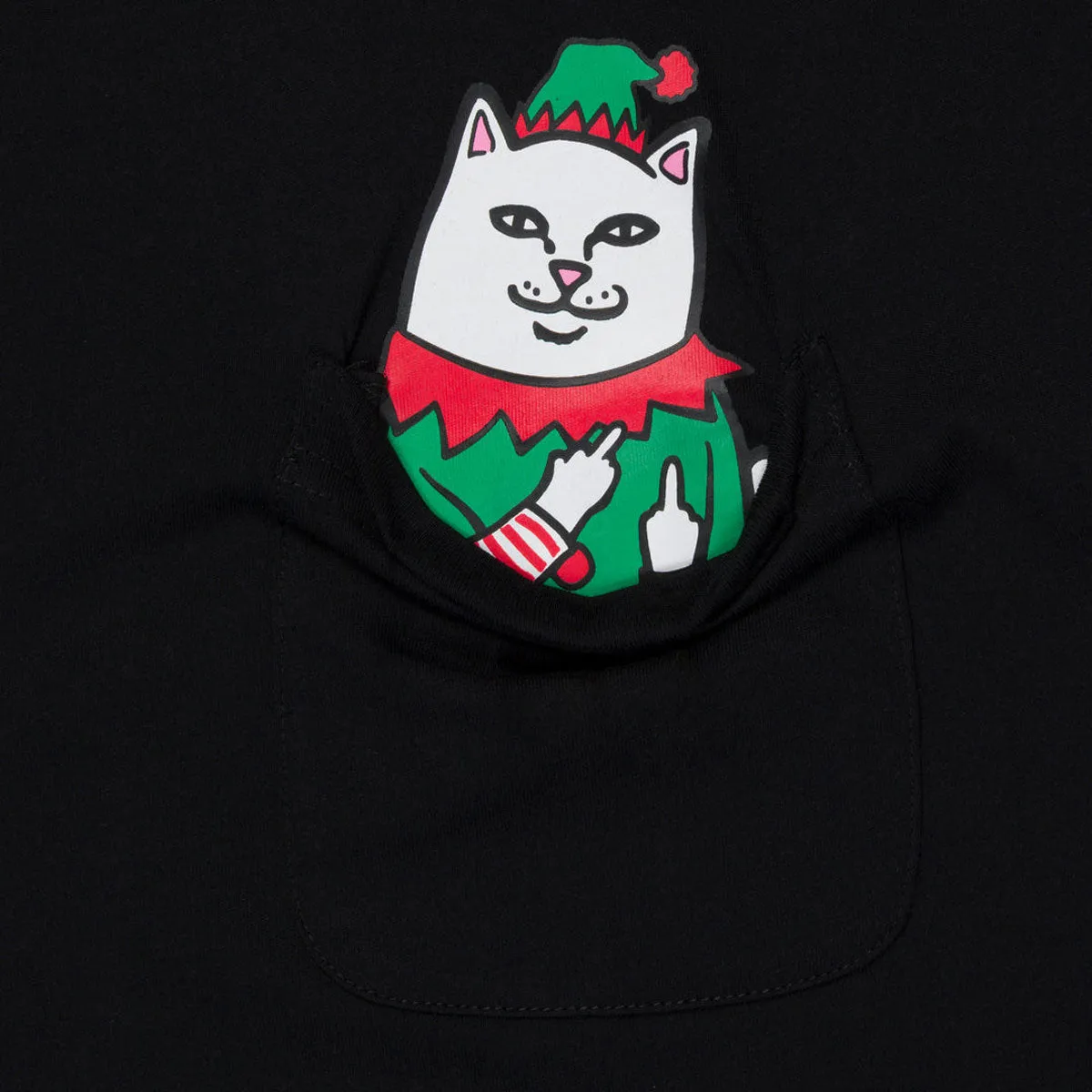RIPNDIP Nermal Elf Pocket T-Shirt - Black sold by CCS product image thumbnail 2