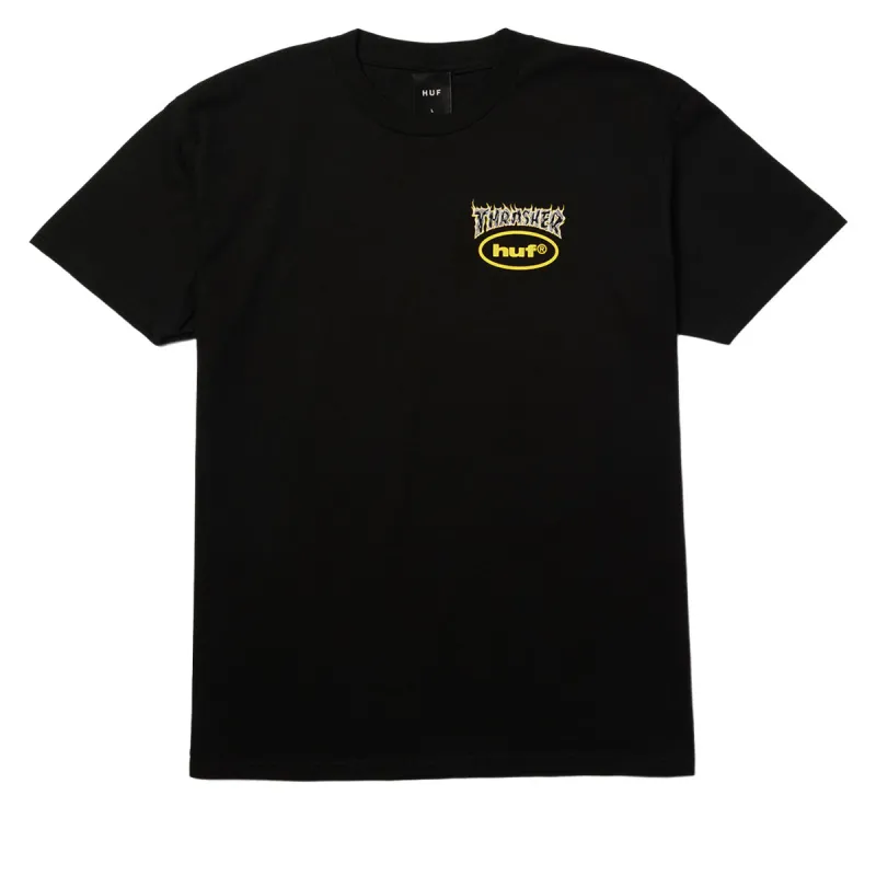 HUF x Thrasher Meltdown T-Shirt - Black made by HUF