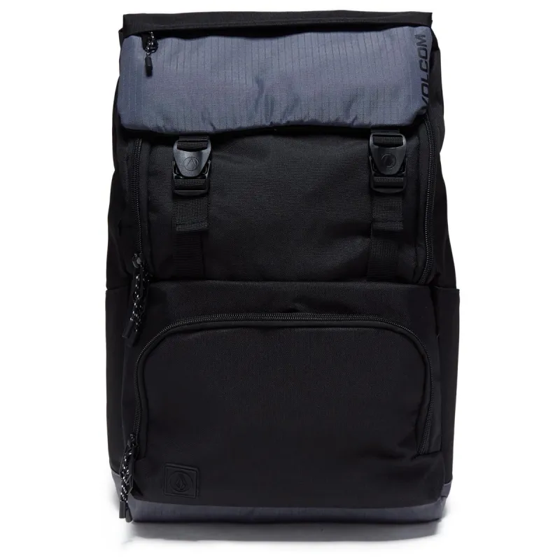 Volcom Charter Fold-over Backpack - Black/Grey made by Volcom