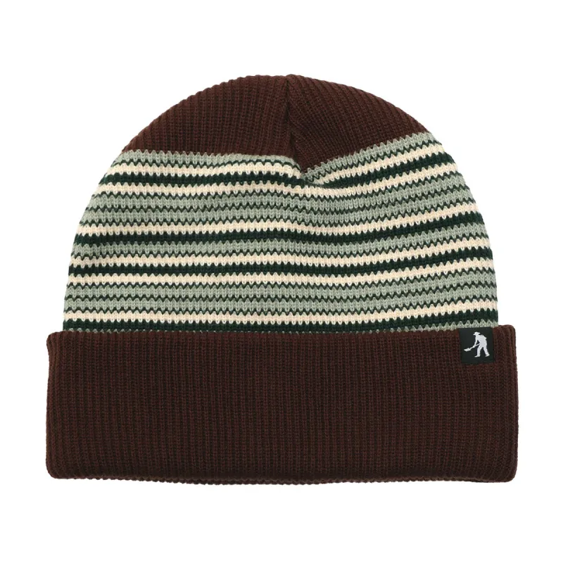 Passport Striped Organic Knit Beanie - Choc made by Pass-Port