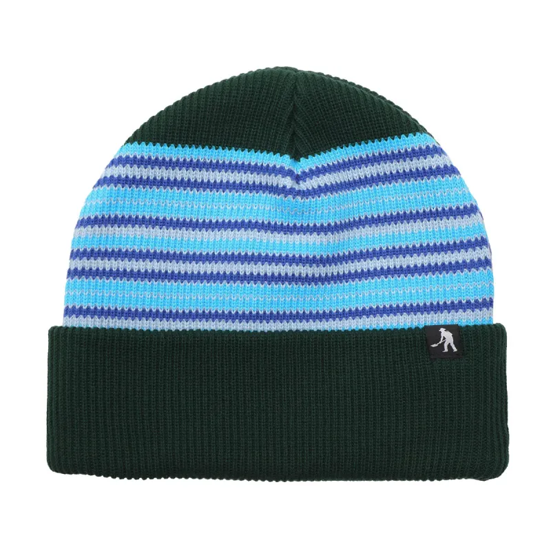 Passport Striped Organic Knit Beanie - Dark Jade made by Pass-Port