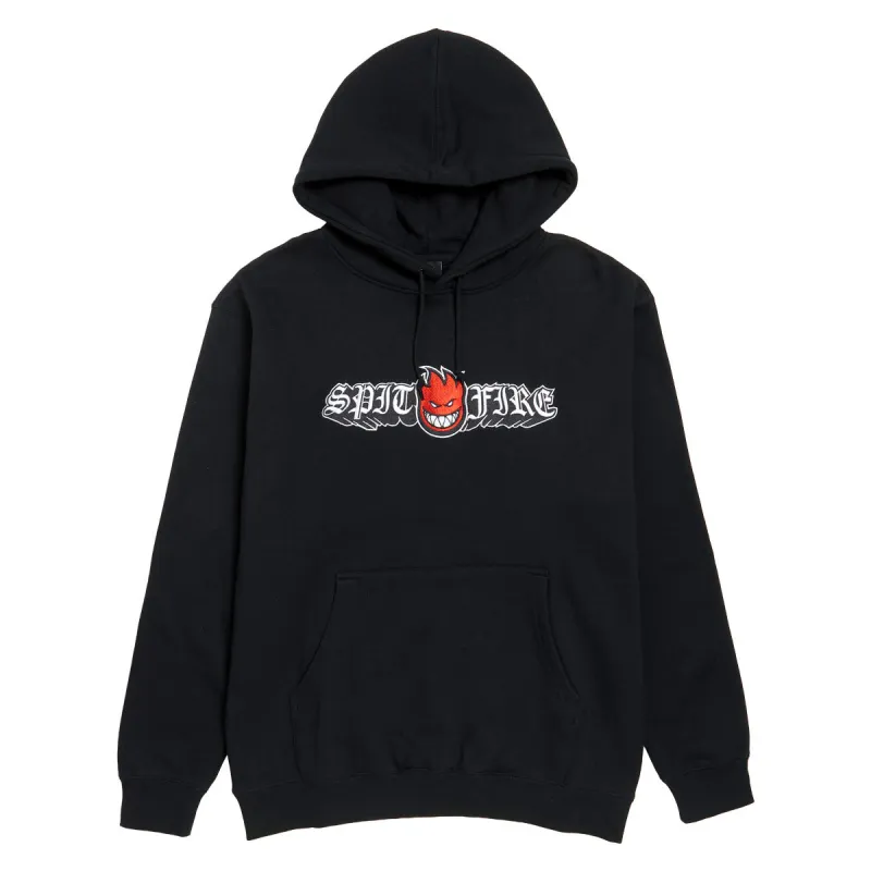 Spitfire Old E Drop Bighead Emb Hoodie - Black sold by CCS
