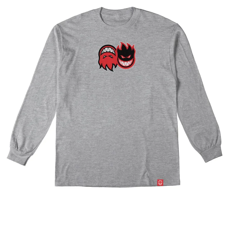 Spitfire Eternal Fill Long Sleeve T-Shirt - Sport Grey/Red/Black/White sold by CCS