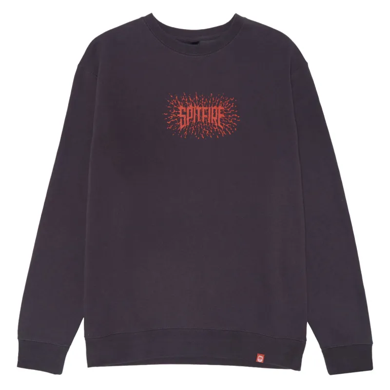Spitfire Splat Sweatshirt - Asphalt/Red sold by CCS