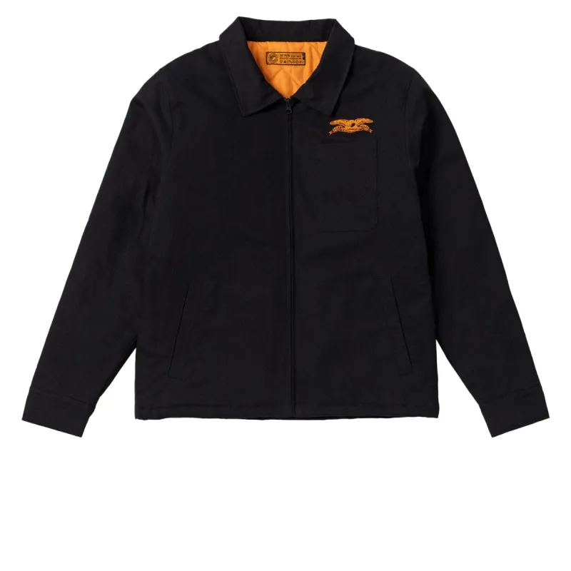Anti-Hero Basic Eagle Stash Jacket - Black/Orange Embroidery sold by CCS