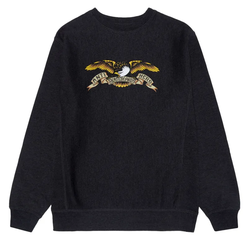 Anti-Hero Eagle Sweatshirt - Charcoal Heather/Black Multi Color made by CCS
