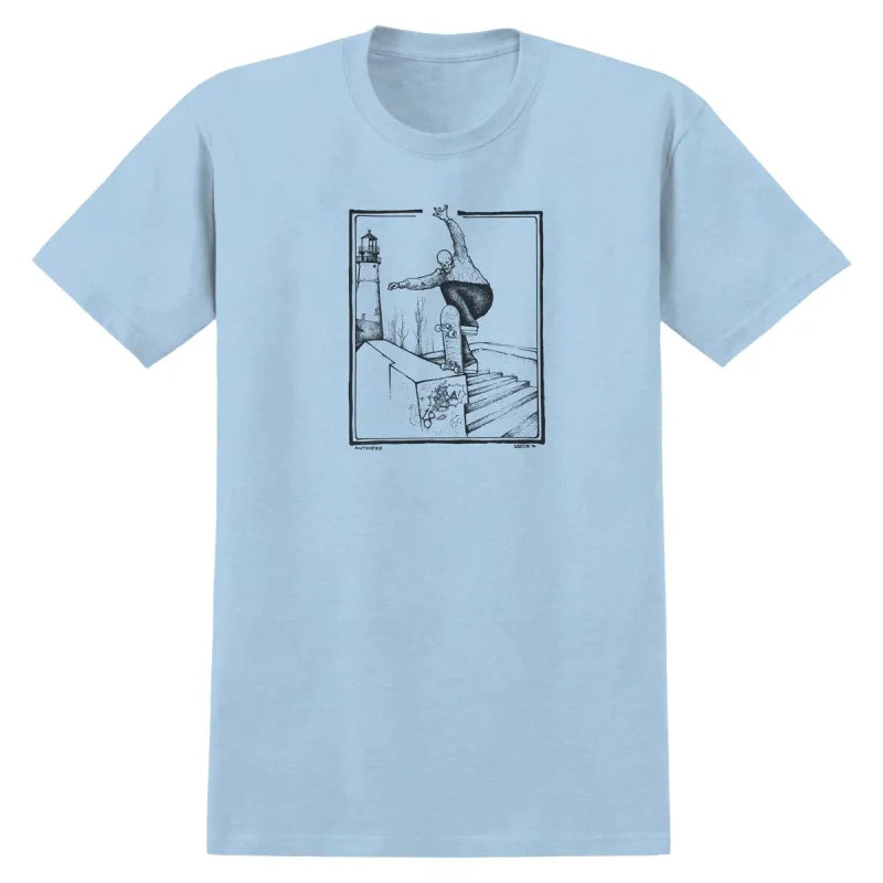 Anti-Hero BA Lance T-Shirt - Heather Light Blue/Black sold by CCS