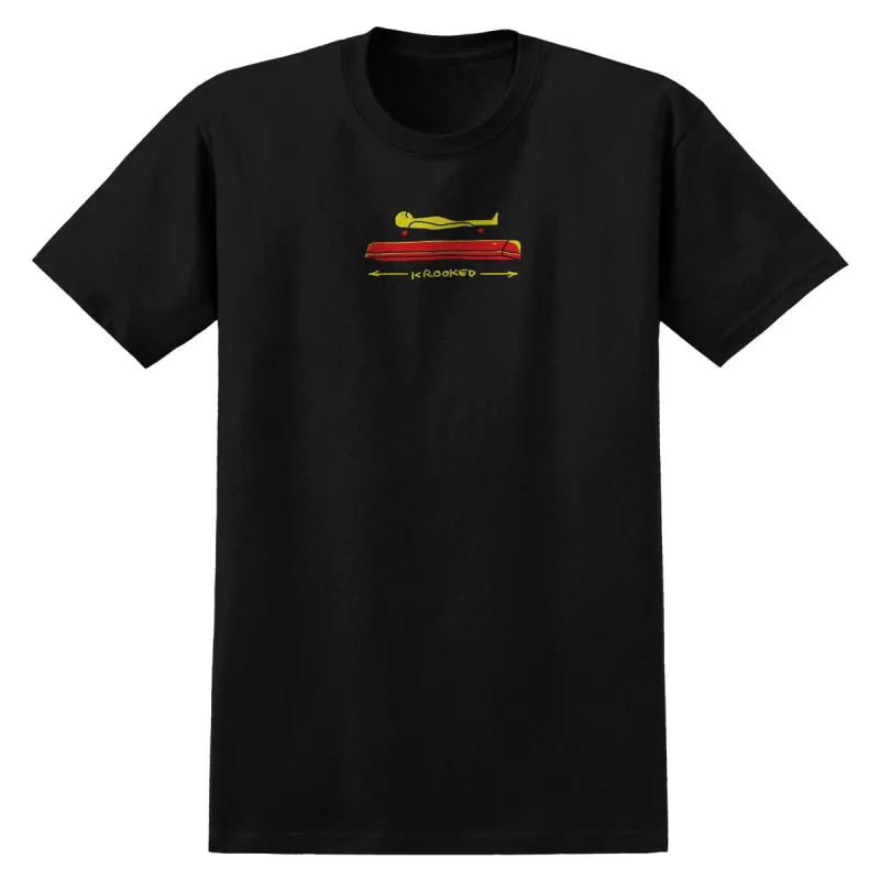 Krooked Koffin T-Shirt - Black/Yellow/Red/Black sold by CCS