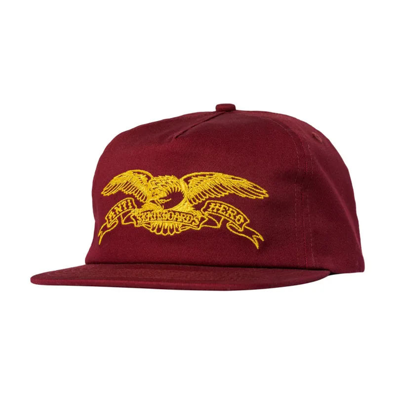 Anti-Hero Basic Eagle Hat - Wine/Gold sold by CCS