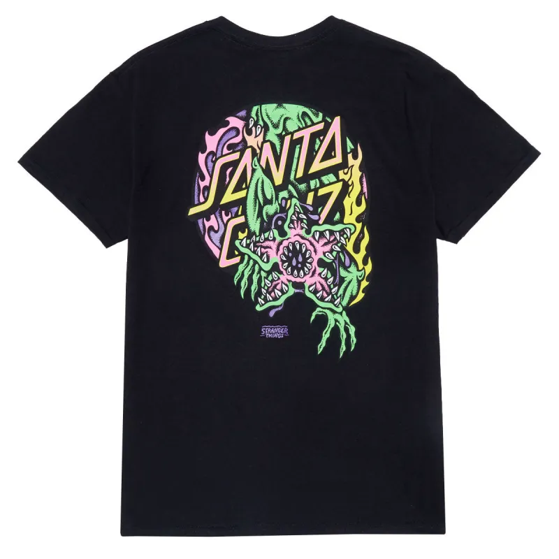 Santa Cruz x Stranger Things Demogorgon Dot T-Shirt - Black sold by CCS
