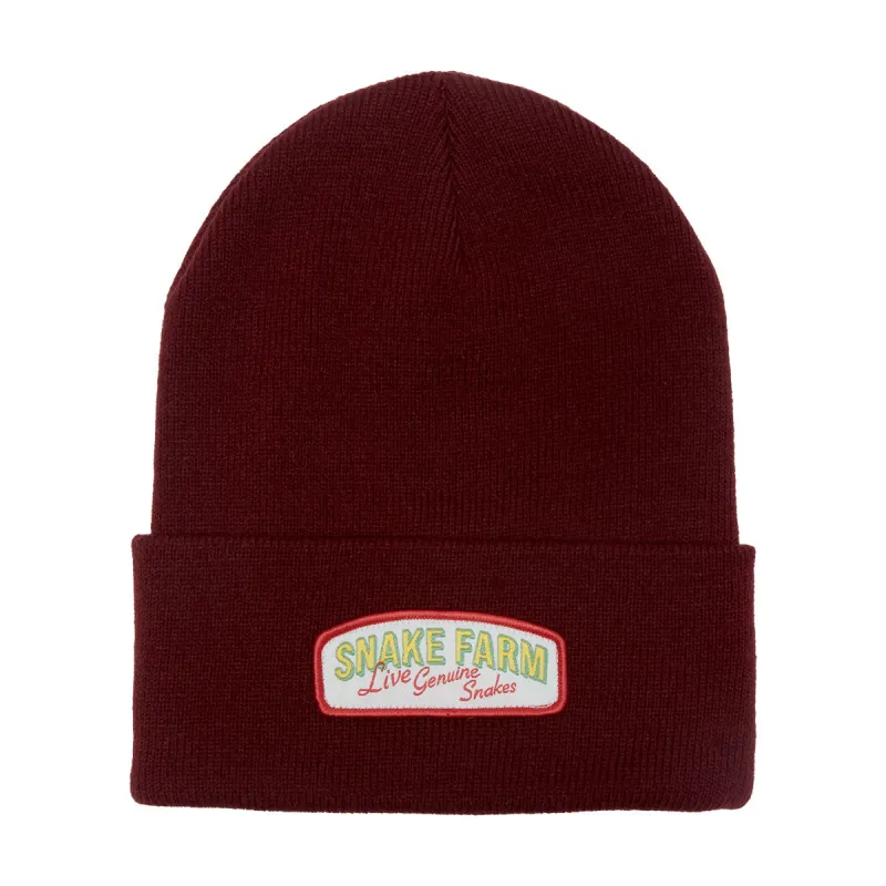 Sendero Santa Fe Snakefarm Beanie - Burgundy made by Sendero Provisions CO
