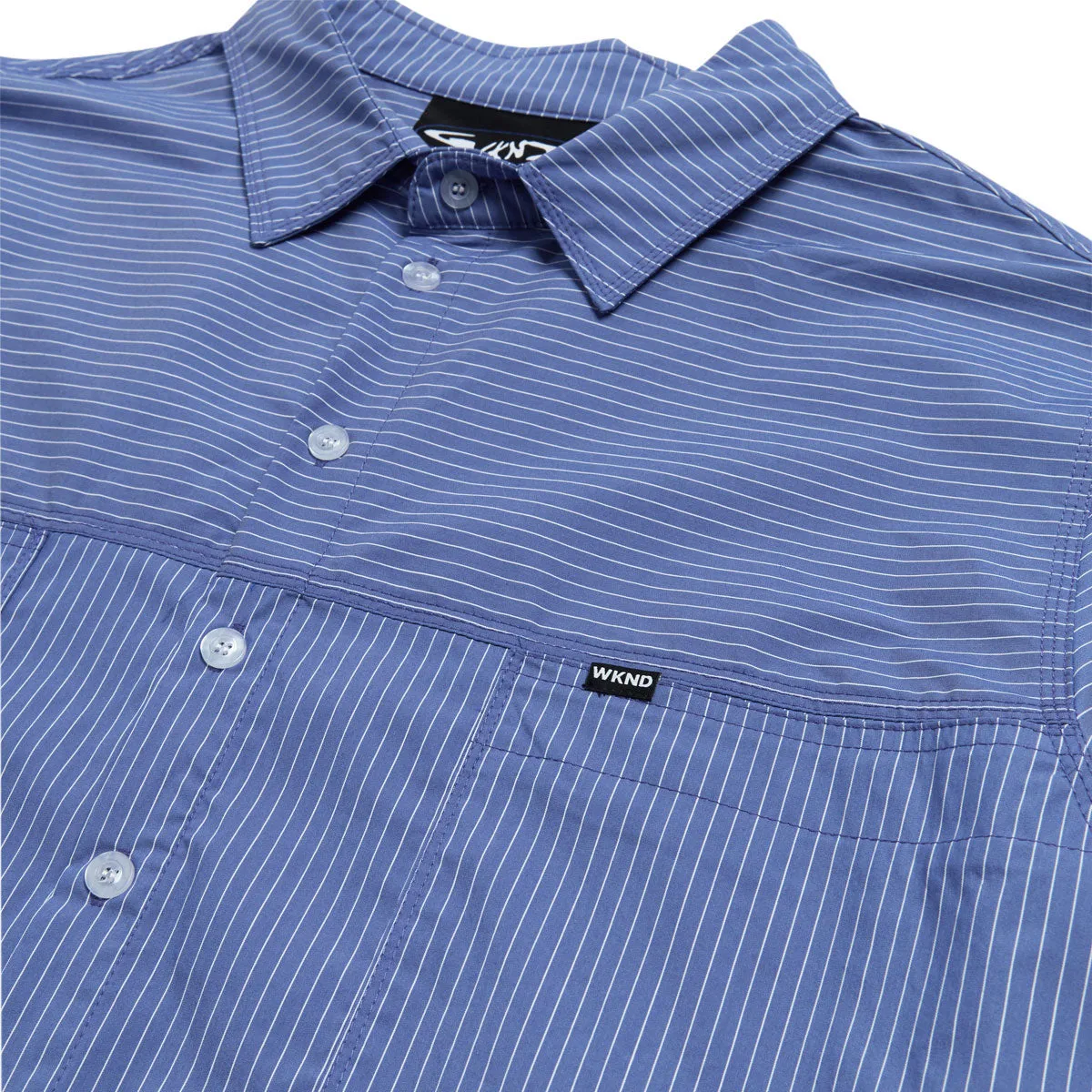 WKND Office Stripes RR Long Sleeve Shirt - Blue sold by CCS product image thumbnail 2
