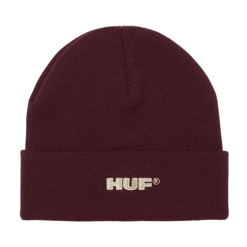 HUF All Caps Cuff Beanie - Burgundy sold by CCS