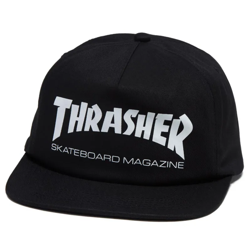 Thrasher Skate Mag Snapback Hat - Black/White sold by CCS