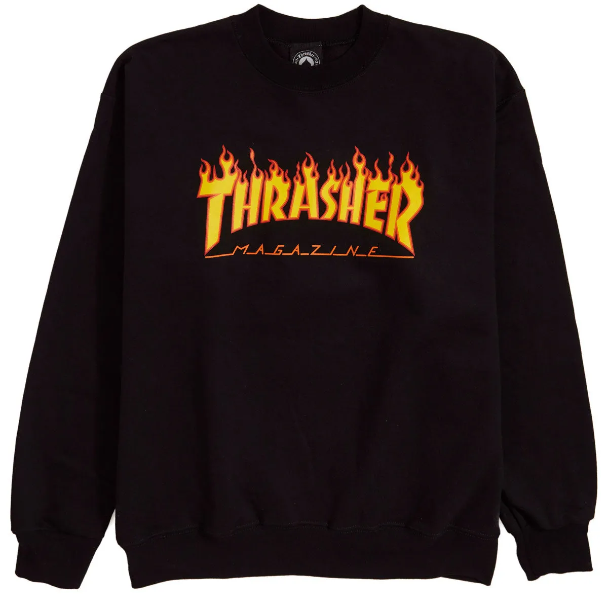 Thrasher Flame Crew Sweatshirt - Black sold by CCS