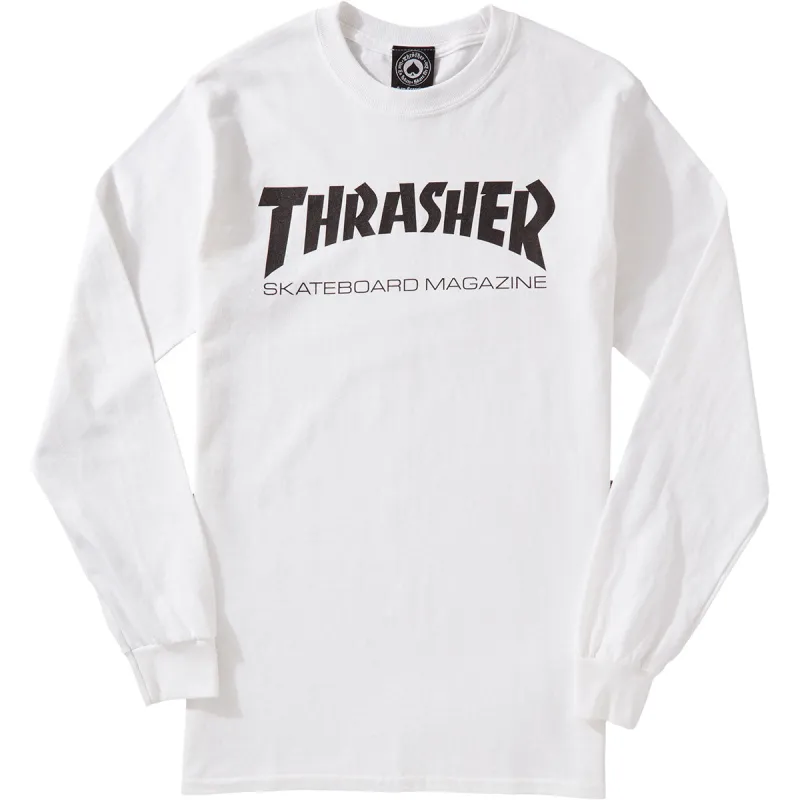 Thrasher Skate Mag Long Sleeve T-Shirt - White sold by CCS