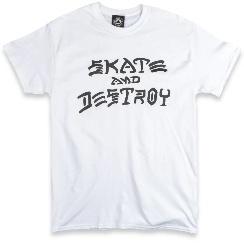 Thrasher Skate And Destroy T-Shirt - White sold by CCS