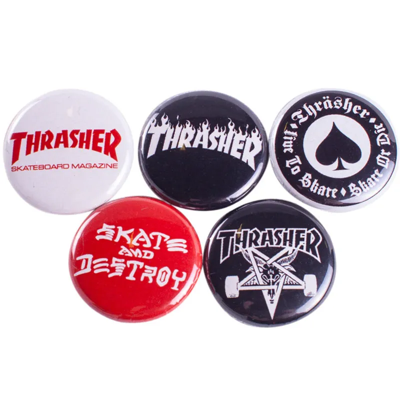 Thrasher Logo Buttons - 5 Pack sold by CCS