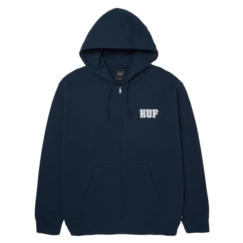 HUF Classic Logo Full Zip Hoodie - Navy sold by CCS