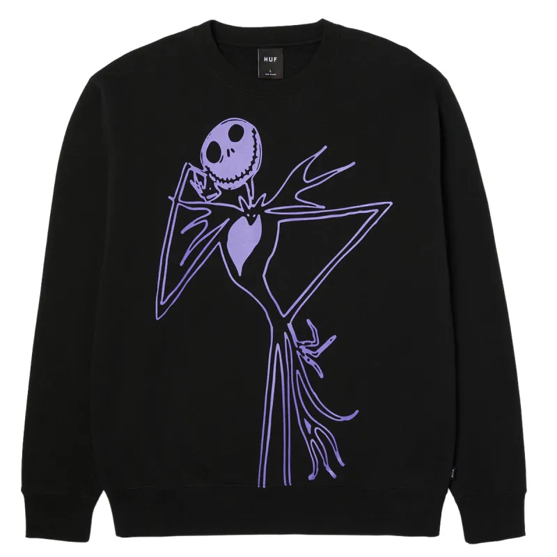 HUF Jack Skellington Sweatshirt - Black sold by CCS