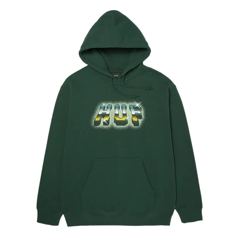 HUF Chrome Grit Hoodie - Forest Green sold by CCS