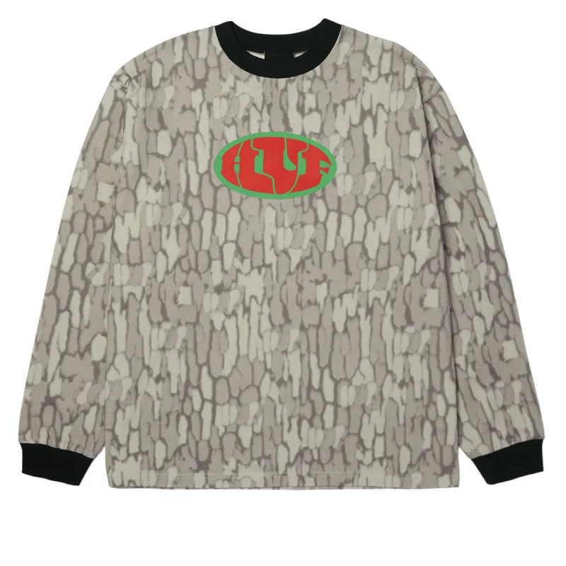 HUF Warped Camo Long Sleeve Knit Shirt - Muted Camo sold by CCS