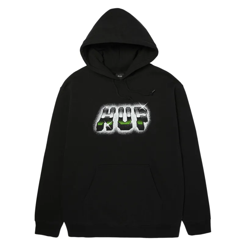 HUF Chrome Grit Hoodie - Black sold by CCS