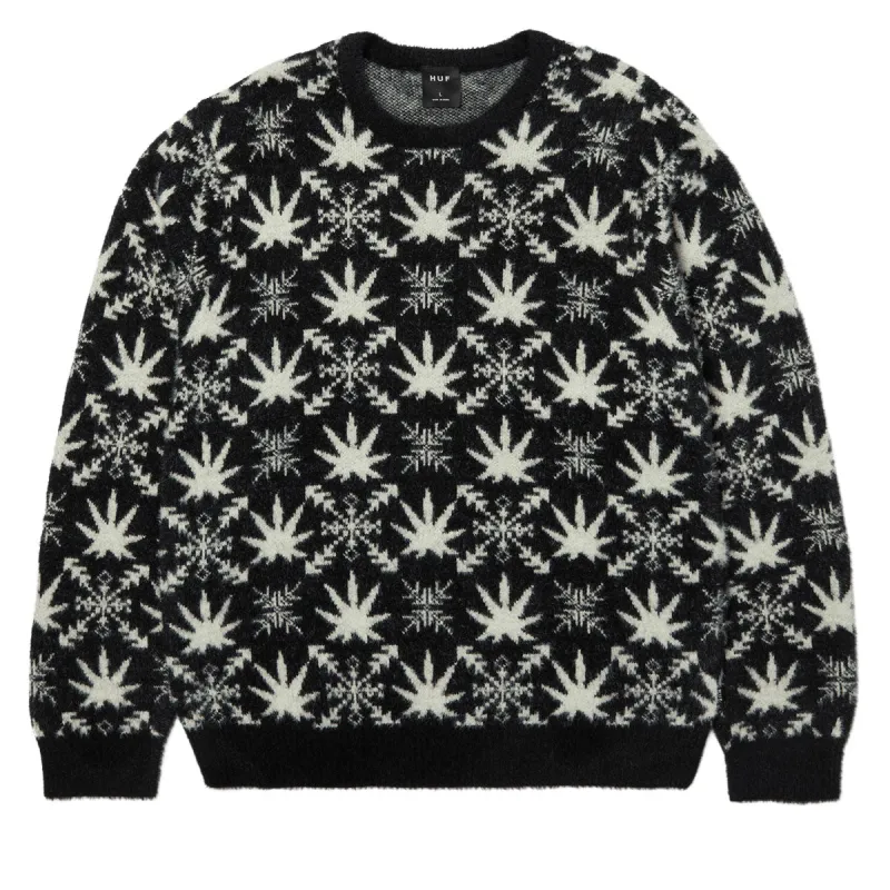 HUF Arctic Plantlife Crewneck Sweatshirt - Black sold by CCS