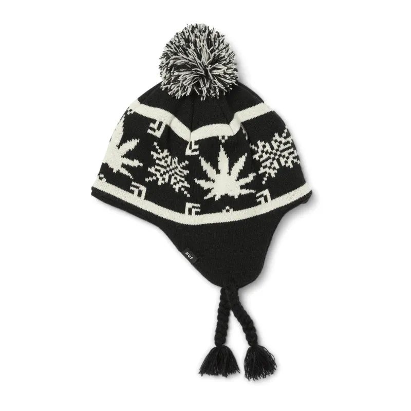 HUF Arctic Plantlife Braided Beanie - Black made by HUF