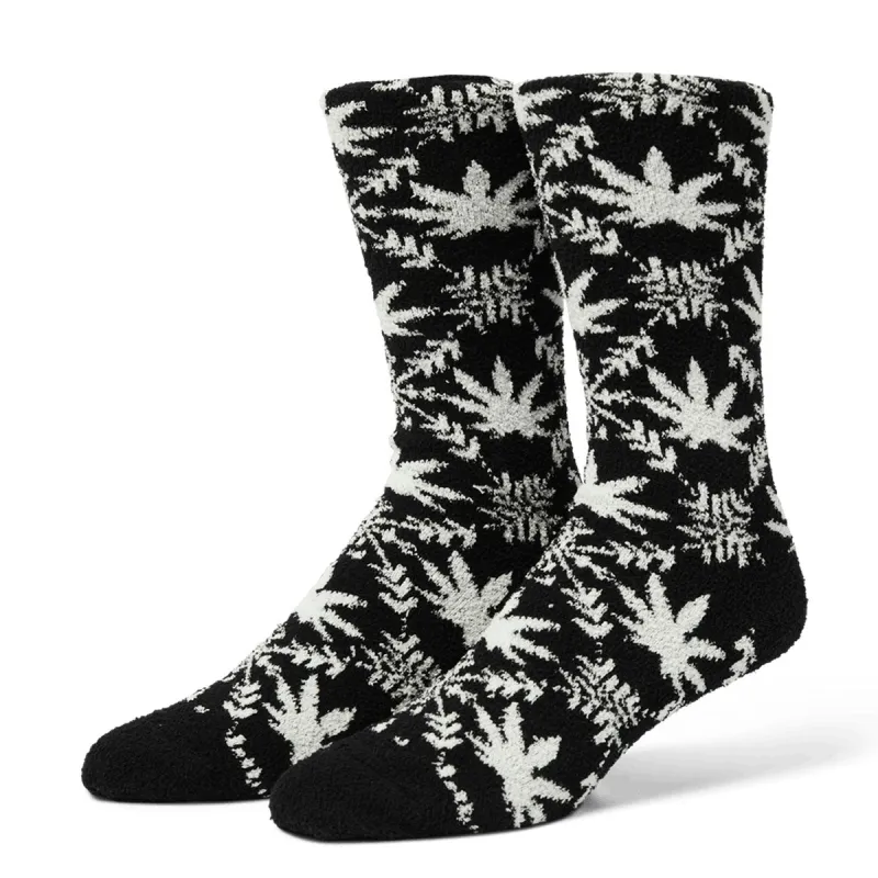 HUF Arctic Plantlife Fuzzy Socks - Black made by HUF