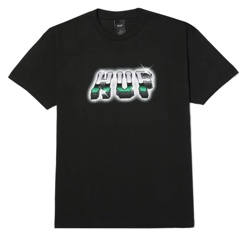 HUF Chrome Grit T-Shirt - Black made by HUF