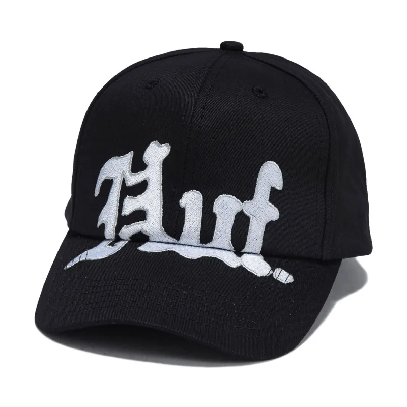 HUF Noble 6 Panel Snapback Hat - Black sold by CCS