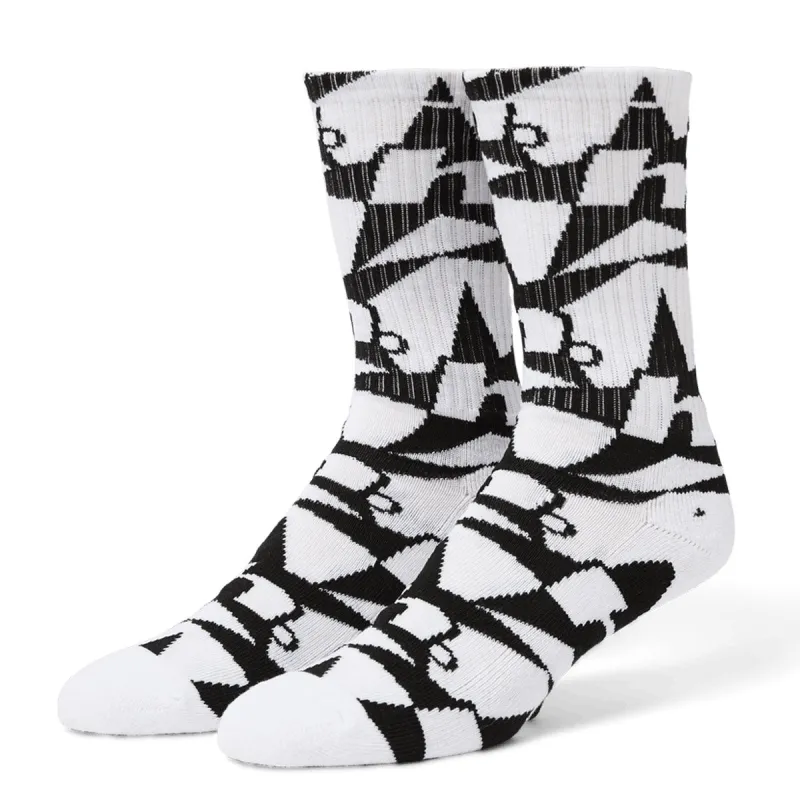 HUF H Star Repeat Socks - White sold by CCS