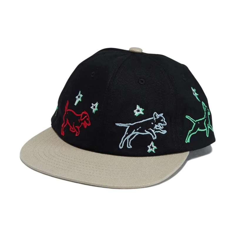 HUF Fetch 6 Panel Snapback Hat - Black made by HUF