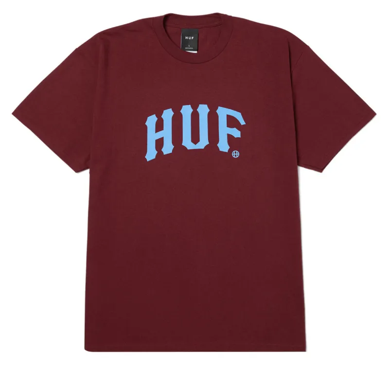 HUF Arch T-Shirt - Burgundy made by HUF