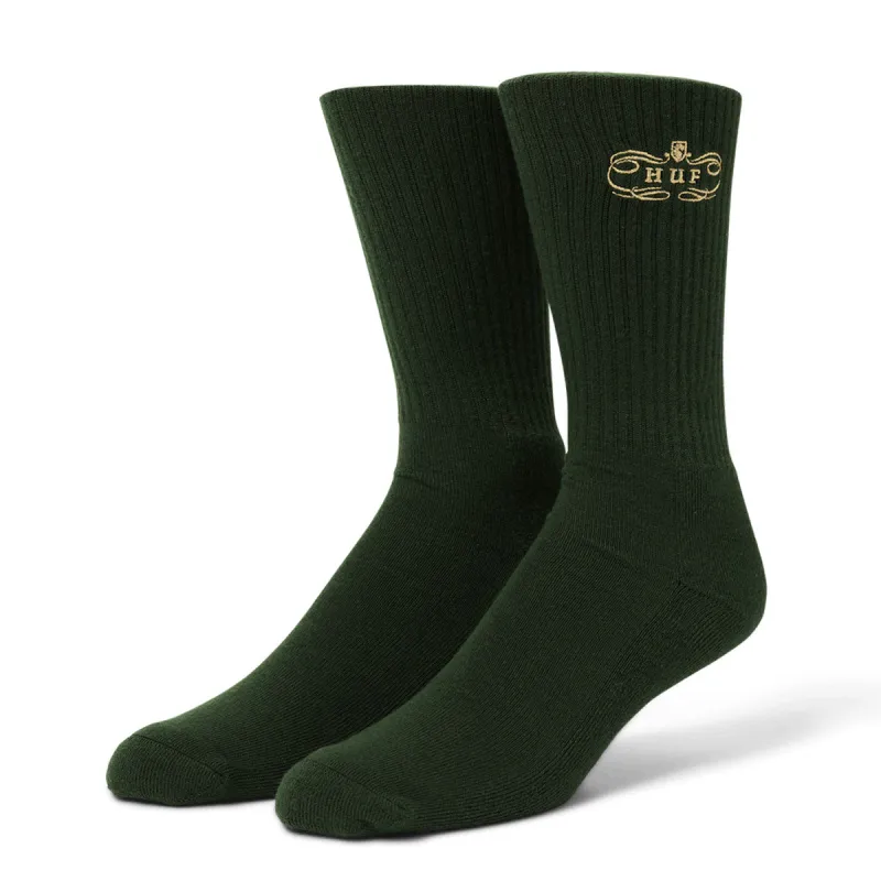 HUF Worldwide Clothiers Socks - Forest Green sold by CCS