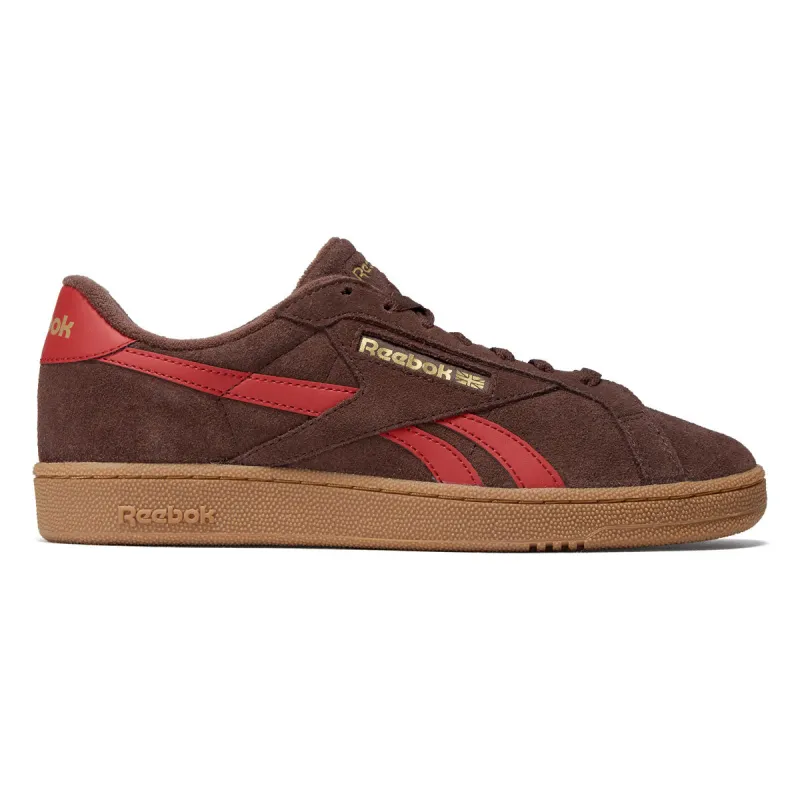 Reebok Club C Grounds UK Shoes - Campus Brown/Vector Red/Gum made by Reebok