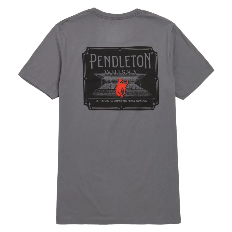Pendleton Whisky Rodeo T-Shirt - Asphalt/Black made by Pendleton