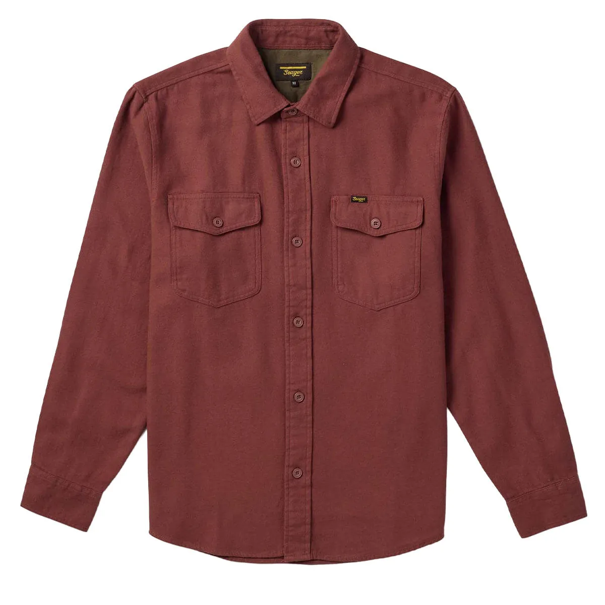Seager Calico Flannel Solid Shirt - Red Rock sold by CCS